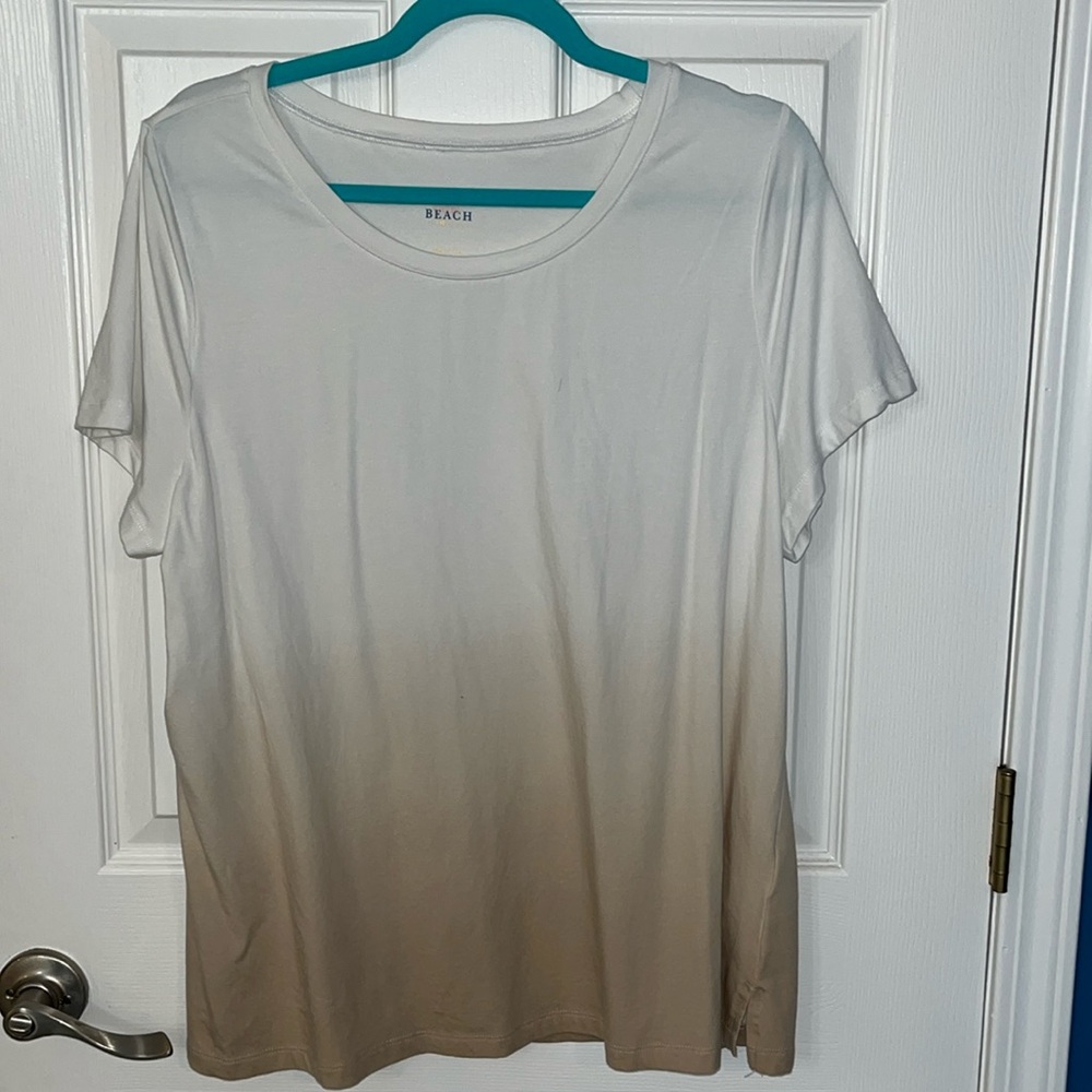 Belle Beach by Kim Gravelle triple luxe knit ombre T-shirt - Picture 1 of 3